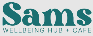 Logo for Sams Wellbeing Hub + Cafe